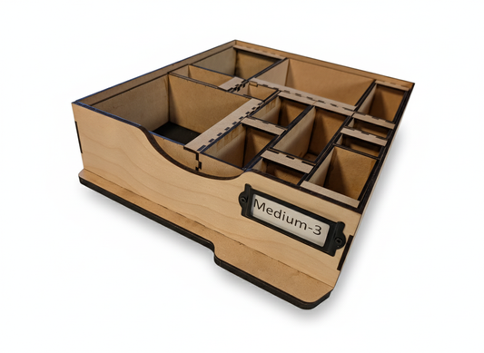 Medium size wooden box with other boxes inside